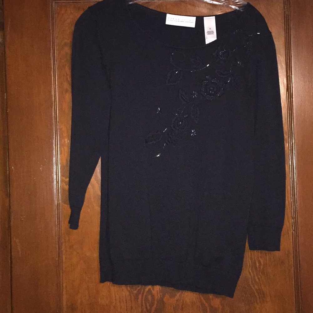 First Issue Sweater with sequin design